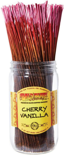 Wild Berry Cherry Vanilla Incense Sticks, 100 Count Hand-Dipped Aromatic Incense