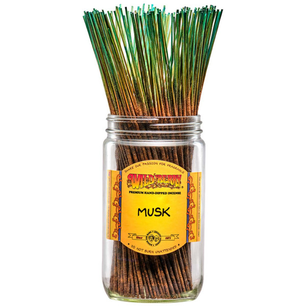 Wild Berry Musk Incense Sticks, 100 Count Hand-Dipped Aromatic Incense