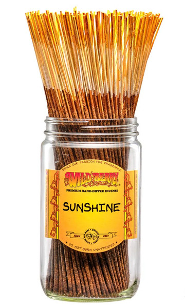 Wild Berry Sunshine Incense Sticks, 100 Count Hand-Dipped Aromatic Incense