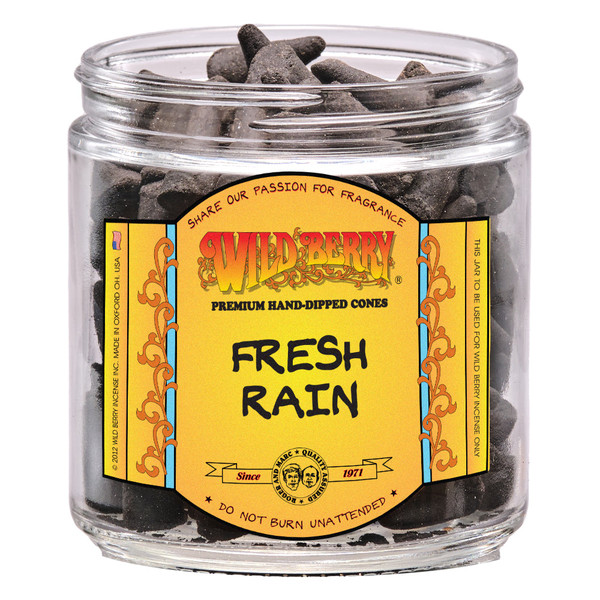 Wild Berry Fresh Rain Incense Cones, 100 Count