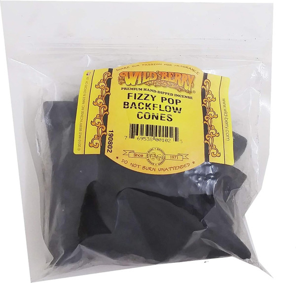 Wild Berry Fizzy Pop Backflow Incense Cones, 25 Count