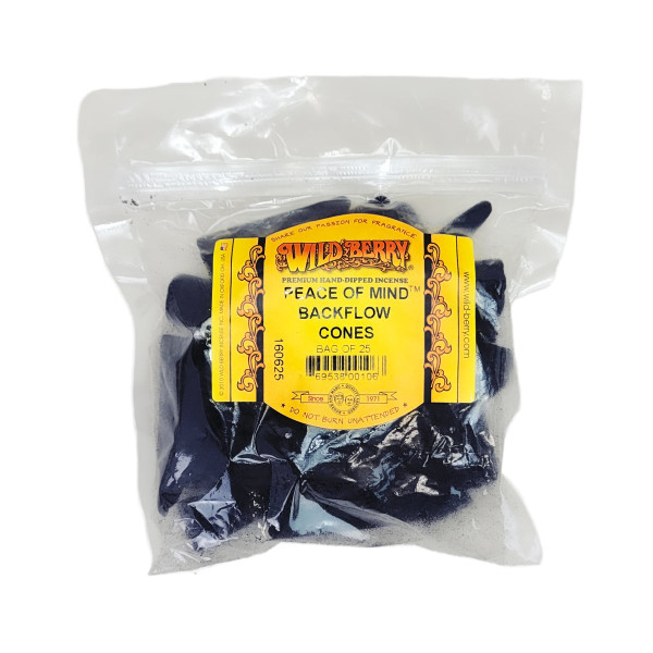 Wild Berry Peace Of Mind Backflow Incense Cones, 25 Count