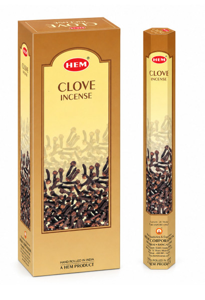 Hem Clove Incense Sticks - 120 Stick Bulk Box (6 Inner Tubes of 20)