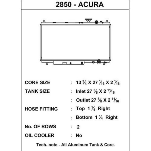 CSF 94-01 Acura Integra Aluminum Radiator (CSF-2850)