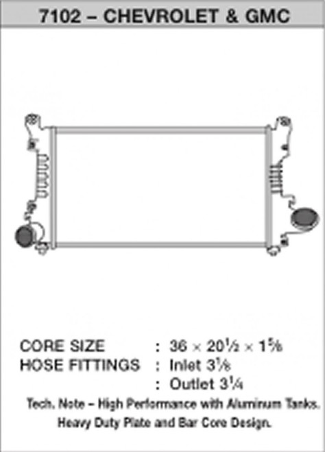 CSF IC - 06-10 Chevrolet Silverado H.D & 6.6L Turbo Diesel Charge Air Cooler (CSF-7102)