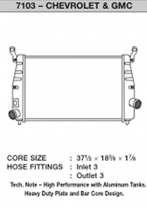 CSF IC - 01-05 Chevrolet Silverado H.D & 6.6L Turbo Diesel Charge Air Cooler (CSF-7103)