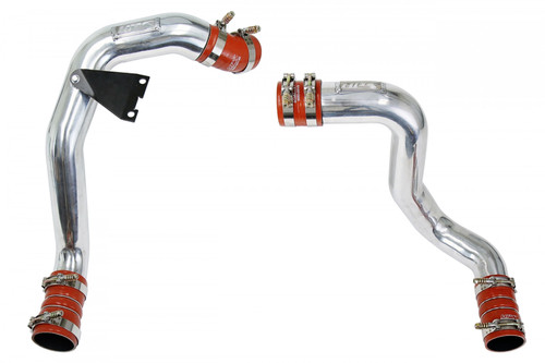 HPS Polish Hot Cold Side Charge Pipe with Intercooler Turbo Boots Kit 17-105P-1 (HPS-17-105P-1)