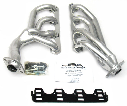 JBA Performance 65-73 Mustang Mid Length 351W Silver Ctd (JBA-1655SJS)