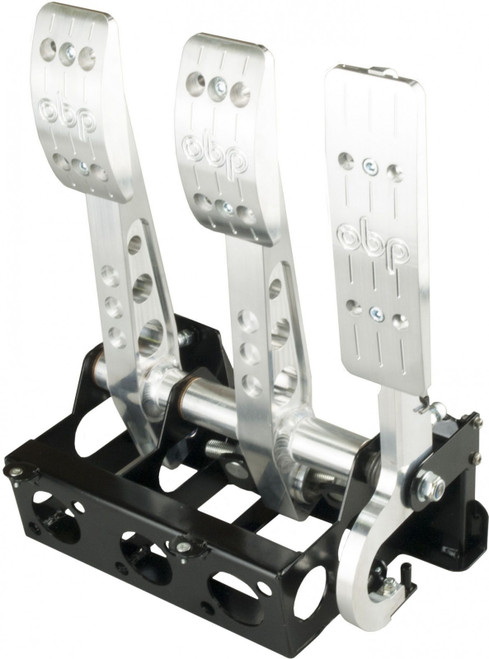 obp Motorsport Pro-Race V2 3 Pedal System - Floor Mounted Cockpit Fit (OBP-0002PRC)