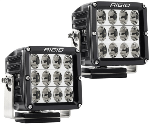 RIGID D-XL PRO LED Light, Driving Optic, Surface Mount, Black Housing, Pair (RIG-322613)