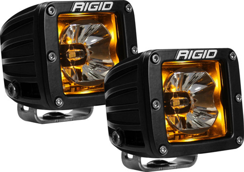 RIGID Industries 20204 RIGID Radiance Pod With Amber Backlight, Surface Mount, Black Housing, Pair (RIG-20204)