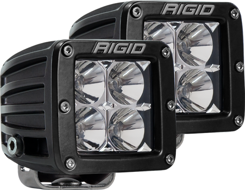 RIGID D-Series PRO LED Light, Flood Optic, Surface Mount, Pair (RIG-202113)