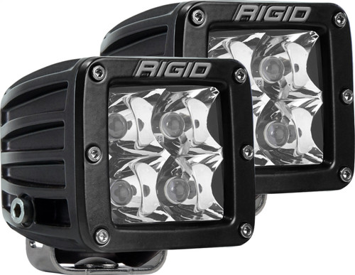 RIGID D-Series PRO LED Light, Spot Optic, Amber, Surface Mount, Pair (RIG-202223)