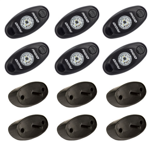 RIGID A-Series LED Universal Rock Light Kit, High Power Red, Set Of 6 (RIG-400263)