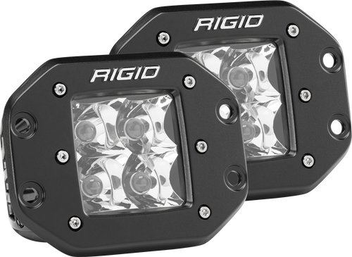 RIGID D-Series PRO LED Light, Spot Optic, Flush Mount, Pair (RIG-212213)