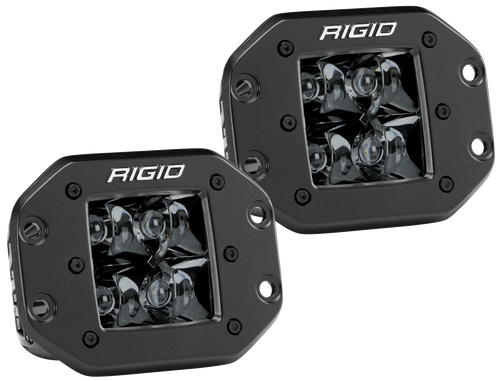 RIGID D-Series PRO Midnight Edition, Spot Optic, Flush Mount, Single (RIG-212213BLK)