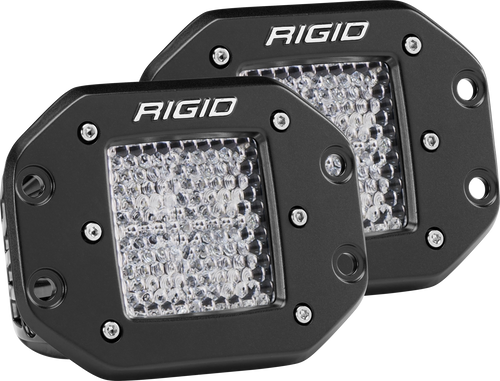 RIGID D-Series PRO LED Light, Diffused Lens, Flush Mount, Pair (RIG-212513)