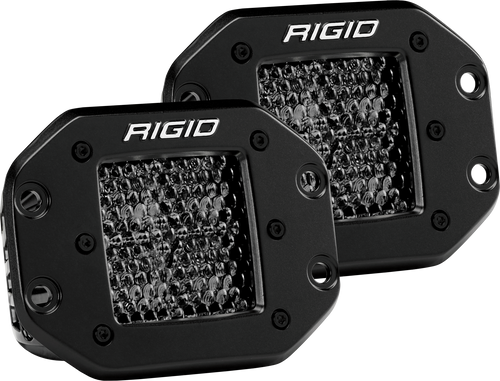 RIGID D-Series PRO Midnight Edition, Spot Diffused, Flush Mount, Pair (RIG-212513BLK)