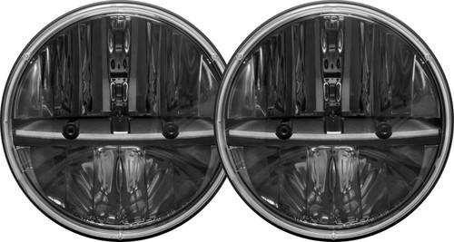 RIGID 7 Inch Round Headlight Kit With PWM Anti-Flicker Adaptor, Pair (RIG-55000)