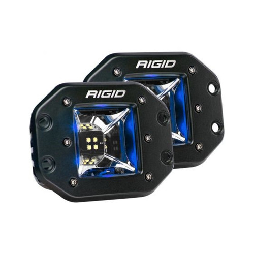 RIGID Industries 68211 RIGID Radiance Scene Light W/Blue Backlight, Flush Mount, Black Housing, Pair (RIG-68211)