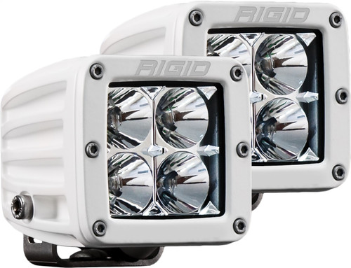 RIGID D-Series PRO LED Light, Flood Optic, Surface Mount, White Housing, Pair (RIG-602113) RIGID D-Series PRO LED Light, Flood Optic, Surface Mount, White Housing, Pair (RIG-602113)