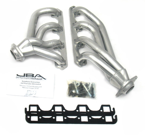 JBA Performance 65-73 Mustang Mid Length 351W Silver Ctd (JBA-1653SJS)