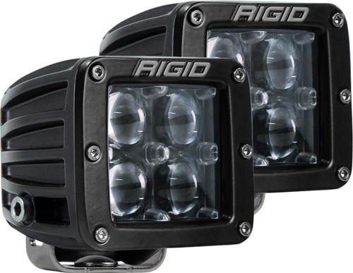 RIGID D-Series PRO LED Light, Hyperspot Optic, Surface Mount, Black Housing, Pair (RIG-504713)