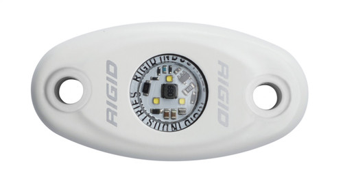 RIGID A-Series LED Light, High Power, Cool White, White Housing, Single (RIG-480213)