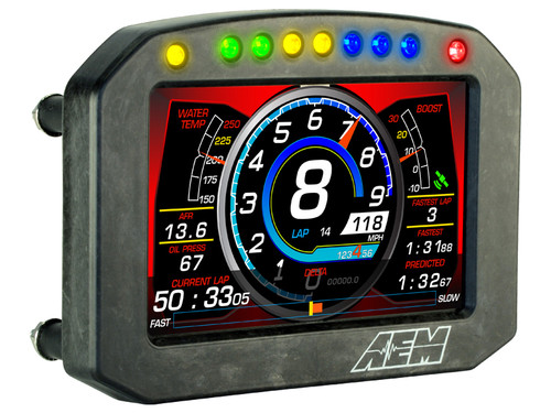 AEM CD-5 Carbon Flat Panel Digital Racing Dash Display - Logging / Non-GPS (AEM-30-5601F)