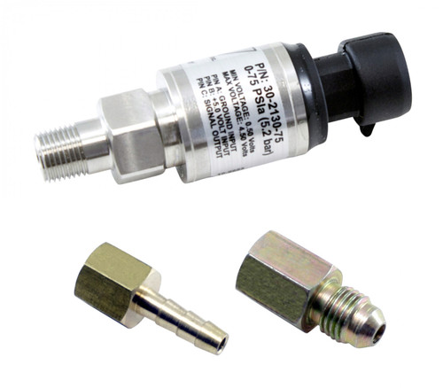 AEM 75 PSIa / 5 Bar Stainless Steel Pressure Sensor Kit (AEM-30-2130-75)