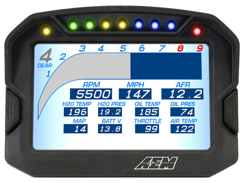 AEM CD-5 Carbon Digital Racing Logging and GPS Enabled Dash Display (AEM-30-5603)