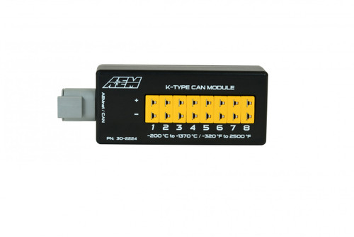 AEM 8-Channel K-Type Thermocouple EGT/Temperature Sensor Module with CANbus connectivity (AEM-30-2224)