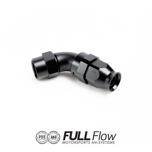 Nuke Performance Full Flow PTFE Hose End Fitting 90 Degree AN-8 (810-09-108)