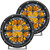 RIGID 360-Series 6 Inch Round LED Off-Road Light, Spot Beam Pattern for High Speeds, Amber Backlight, Pair (RIG-36201)