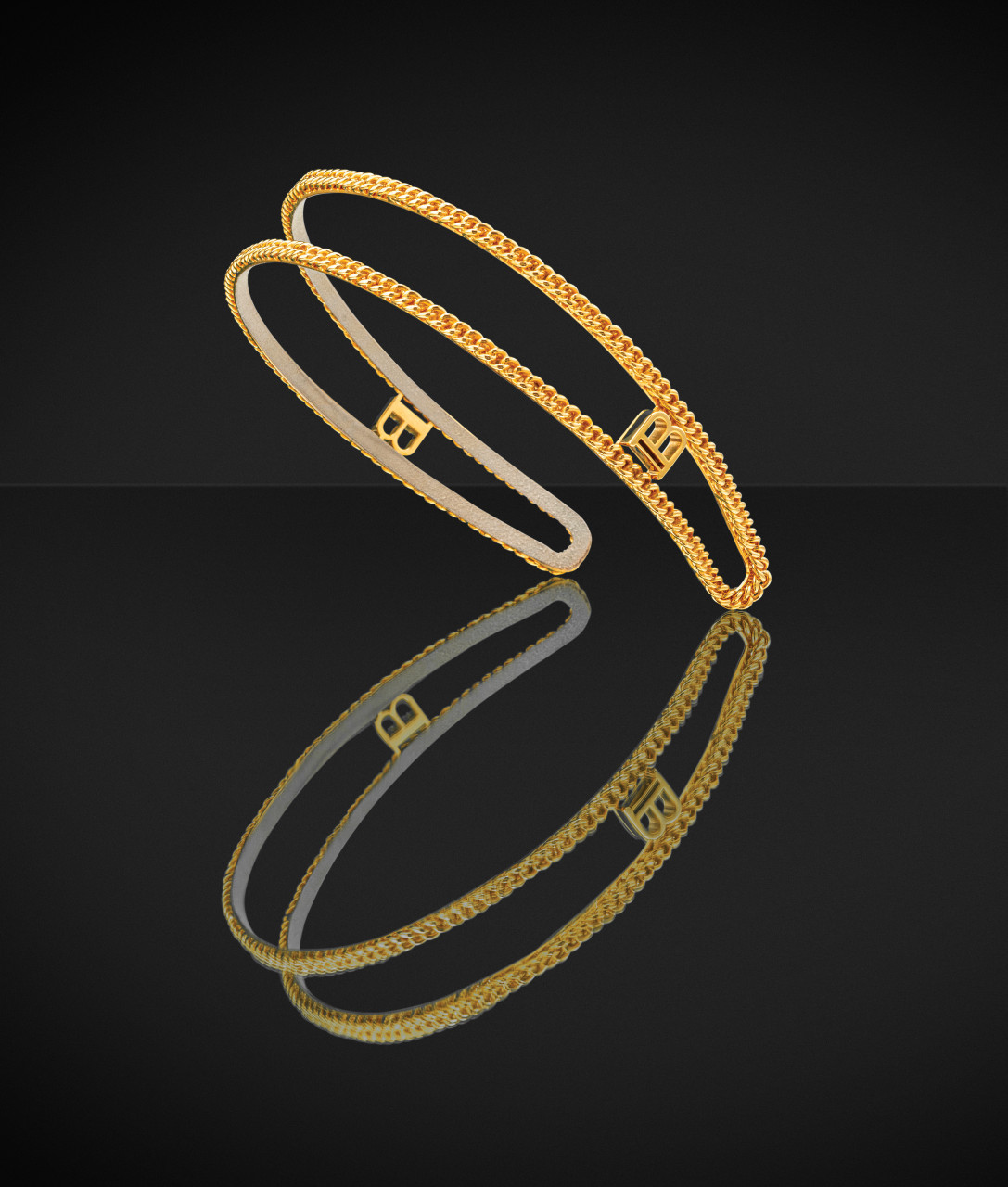 New Balmain hair couture 18 K real Gold plated Chain Hairband BALMAIN PARIS HAIR COUTURE Pont Des Arts Small chain  main image 4