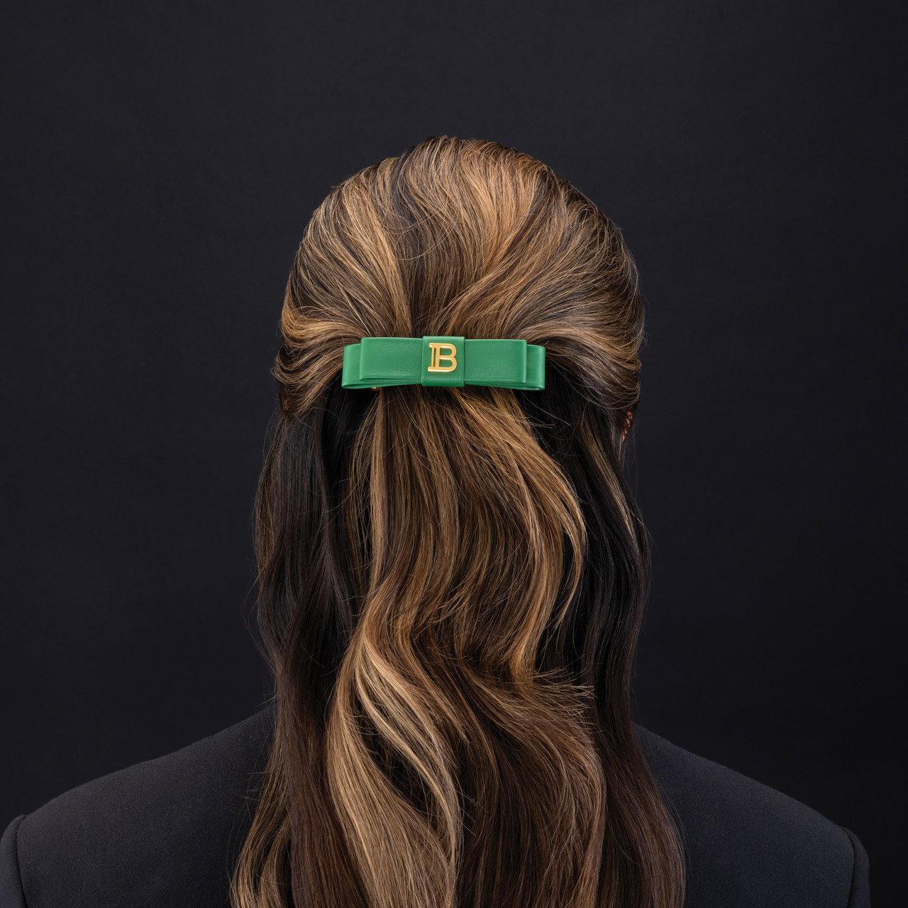 Balmain Limited Edition Green Barrette Bow FW22