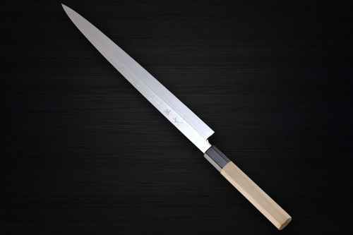 Sabun Honyaki Gyokuhaku-ko (White Steel) Japanese Chef's Fuguhiki(Sashimi) 330mm