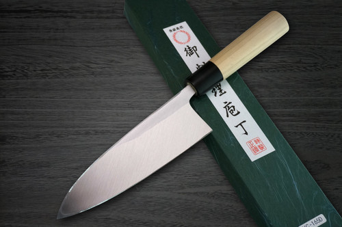 Yoshihiro White No.2 Supreme Jousaku JCHC Japanese Chef's Deba Knife 150mm with Magnolia Wood Handle