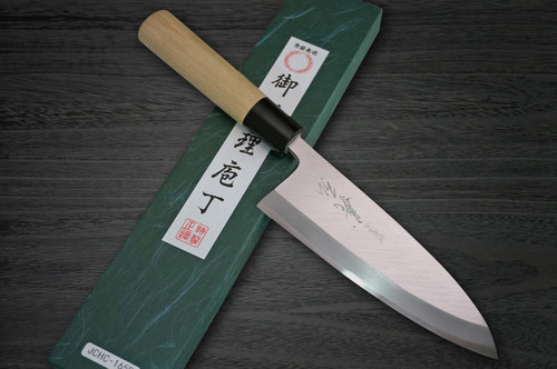 Yoshihiro White No.2 Supreme Jousaku JCHC Japanese Chef's Deba Knife 165mm with Magnolia Wood Handle