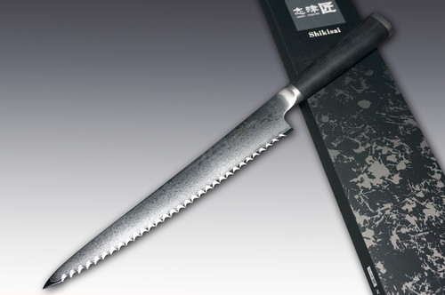 Shikisai MIYAKO 33 Layer Damascus (AUS8)  Japanese Chef's Bread Slicer 240mm