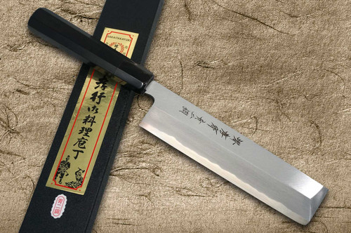 Sakai Takayuki Aoniko Blue 2 Steel Ebony Handle Japanese Chef's Usuba(Vegetable) 195mm