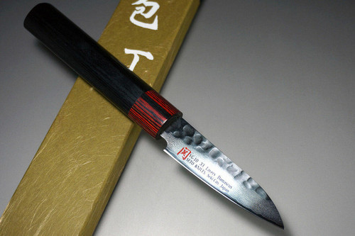 Takeshi Saji Makie-Art R2(SG2) Mirrored Damascus Japanese Chef's Gyuto Knife 240mm with Urushi Lacquered Saya and Handle FUJIN RAIJIN