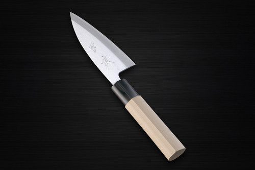 Yukifuji Chu-kasumi Gyokuhaku-ko (White Steel) Japanese Chef's Aji-Kiri 105mm