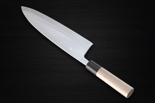 Yukifuji Chu-kasumi Gyokuhaku-ko (White Steel) Japanese Chef's Sake-Kiri(Salmon Slicer) 300mm