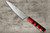 Takeshi Saji VG10 Black Damascus CS Japanese Chef's Gyuto Knife 180mm with Red-Red Urushi Lacquered Handle(X-Obi)