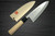 Yoshihiro Gingami No.3 G3HC Japanese Chef's Deba Knife 180mm with Saya Sheath and Magnolia Wood Handle