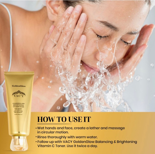 GoldenGlow  Cleansing  Vitamin Face Wash Now in New Tube