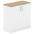 900mm High - Oak/White