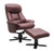 Picasso Relax High Back Leather Chair With Ottoman - Burgundy Leather