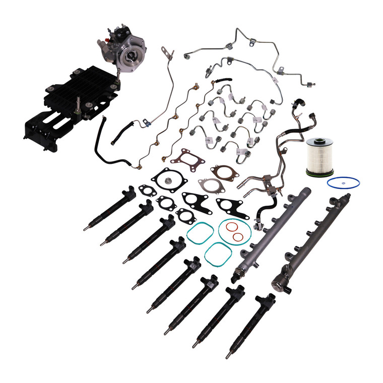 Complete Fuel System Repair Kit With Injection Pump and Injectors For Chevy Silverado 4500 5500 6500 HD 6.6L Duramax L5D CTK-100002-APR